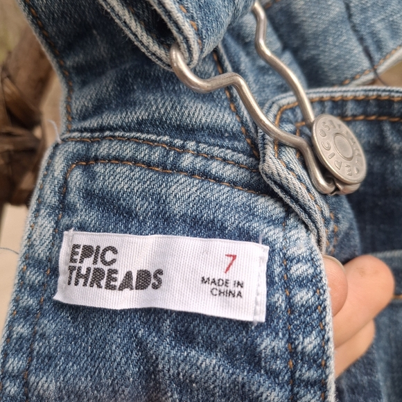 🍀3/15 Denim Blue Girl's Overalls - Picture 4 of 9